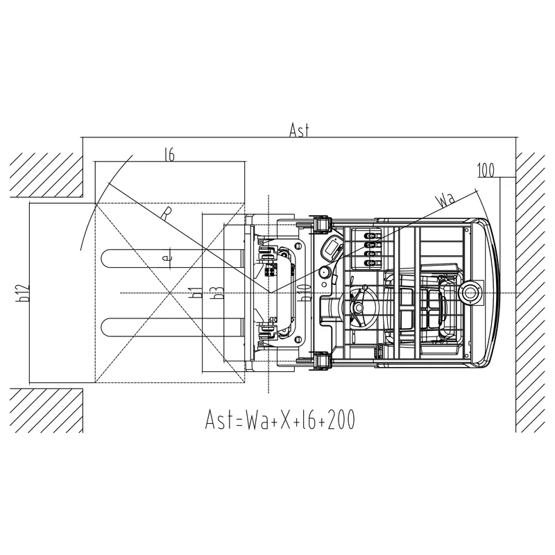 Carretilla elevadora eléctrica compacta ECV15ET de 1500 kg