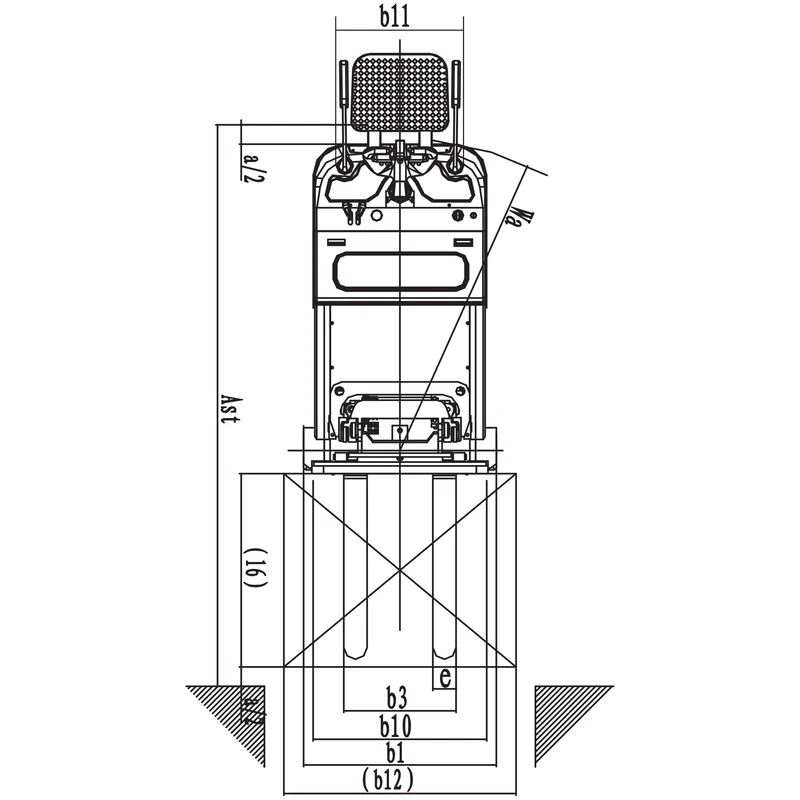 Apilador eléctrico EVVP15-P con alturas de elevación de 2500 a 5600 mm