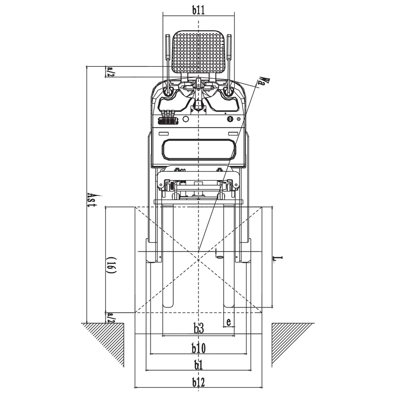 Mástil del apilador eléctrico contrapesado EVVP12C-P/EVVP15C-P