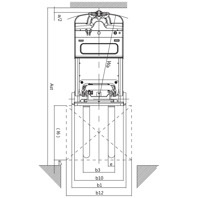 Mástil del apilador eléctrico contrapesado EVVP15H/EVVP05H