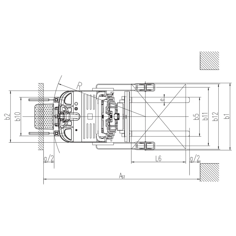 Apilador retráctil eléctrico con altura de elevación de 2500-5500 mm