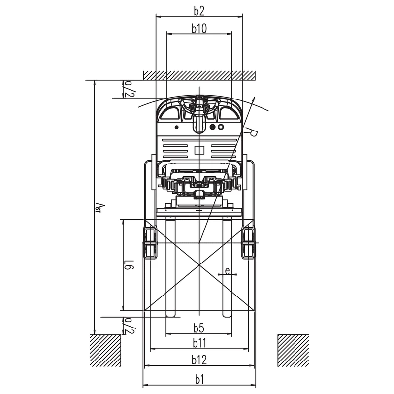 Sistema de elevación de la carretilla retráctil eléctrica EVV15DDS/EVV20DDS