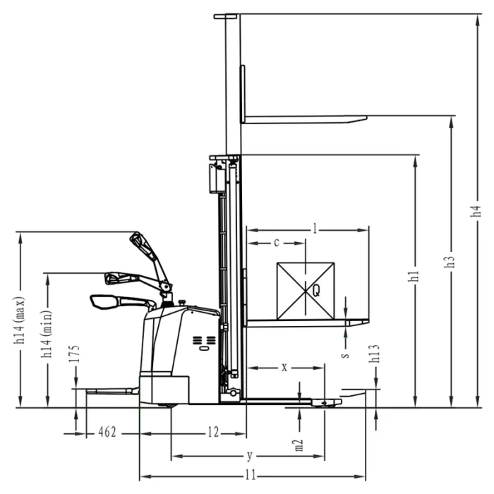 Apilador de palés eléctrico EVV20-P con motor de CA