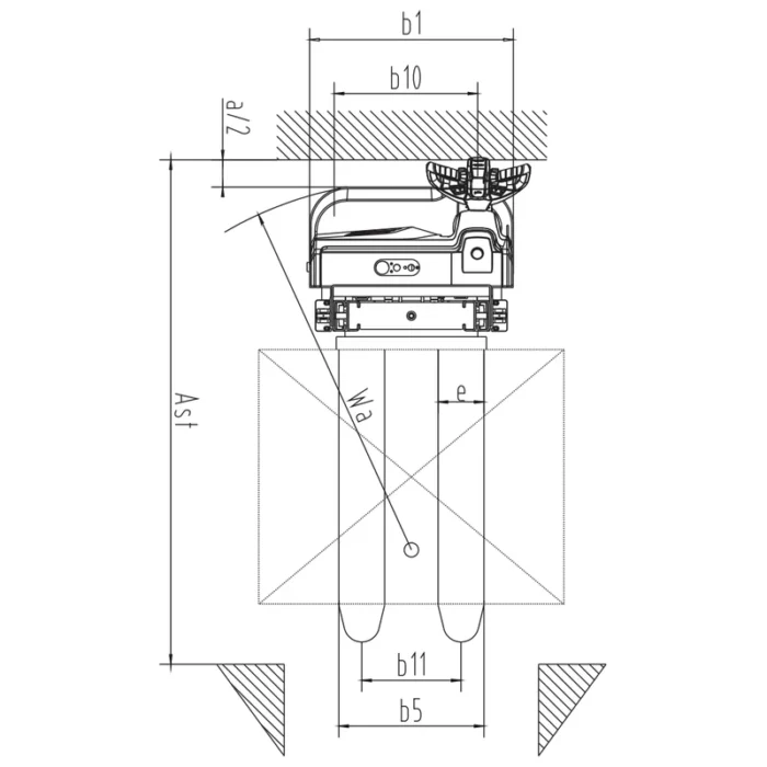 Apilador eléctrico EVV10B-I/EVV12B-I con timón lateral
