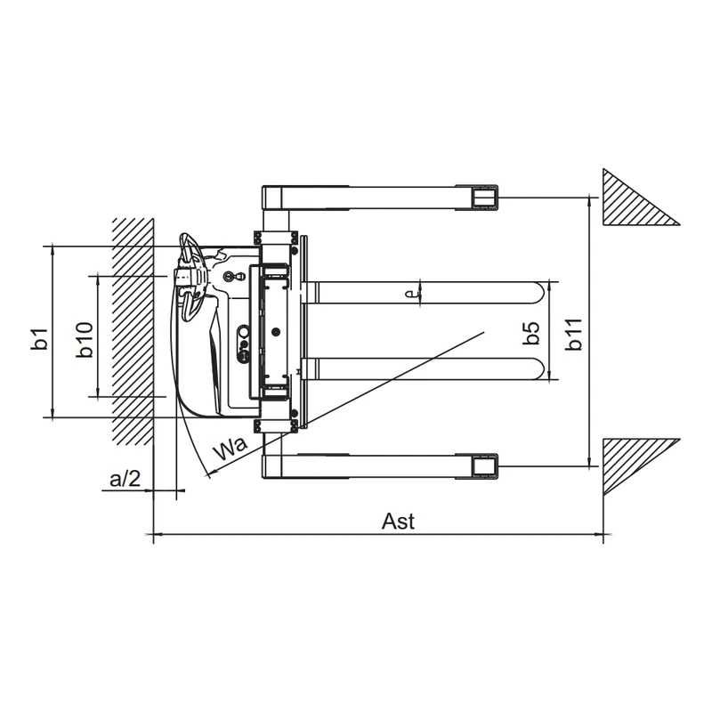 Apilador eléctrico con patas envolventes EVV10B-PV, EVV12B-PV y EVV15B-PV, imagen 3