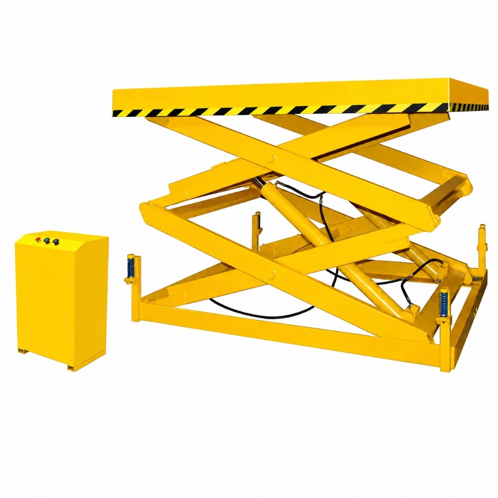 Mesa elevadora de doble tijera para cargas pesadas de 2000 kg