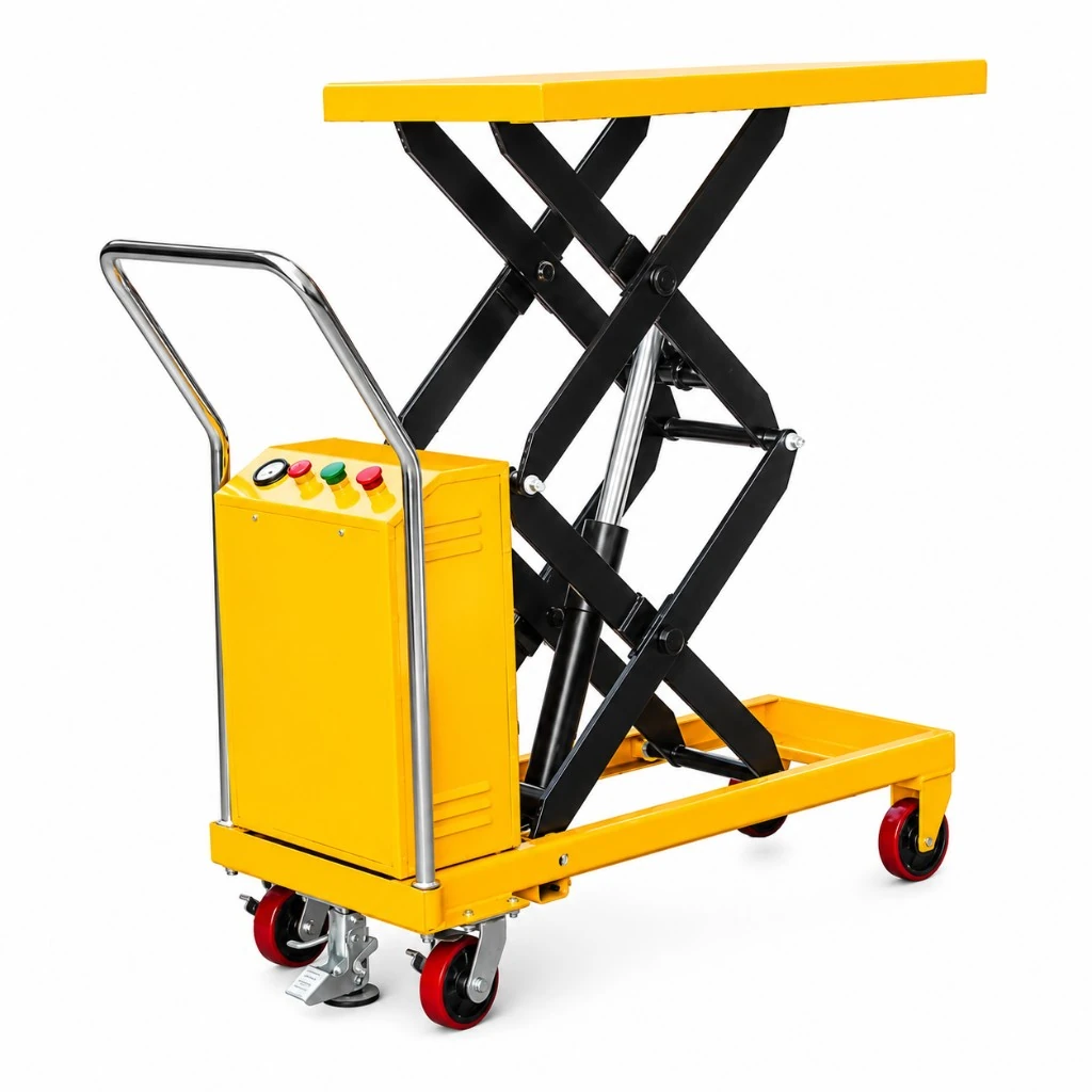Mesa elevadora móvil semieléctrica de doble tijera (PMPS350D), 350 kg, 1320 mm