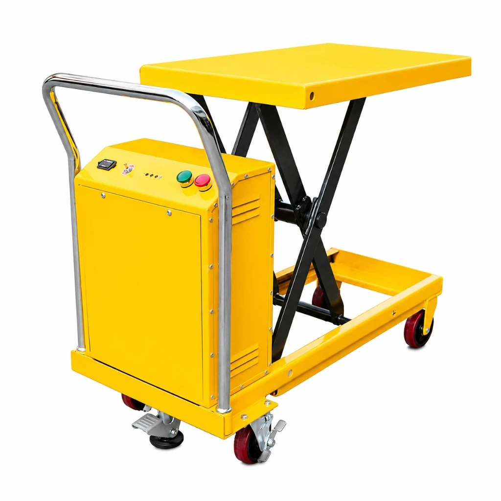 Mesa elevadora móvil de tijera semieléctrica (PMPS300) de 300 kg