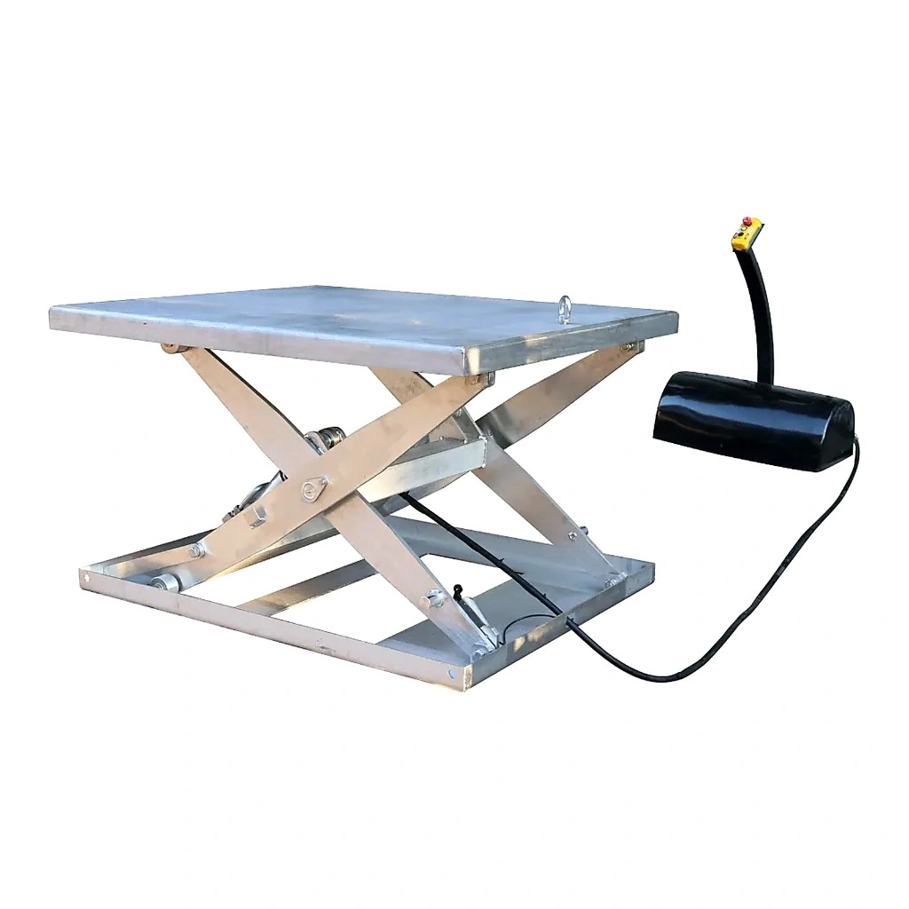 Mesa elevadora eléctrica de acero inoxidable AISI 304 (JHS1800S) 1800 kg