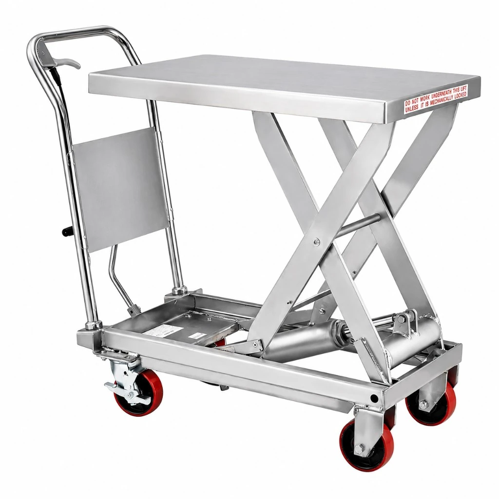 Mesa elevadora móvil de acero inoxidable (MPS500S) de 500 kg