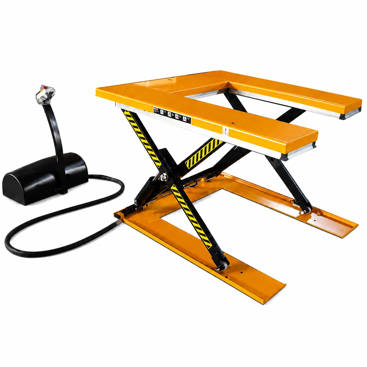 Mesa elevadora extraplana en U para palés de 600-2000 kg