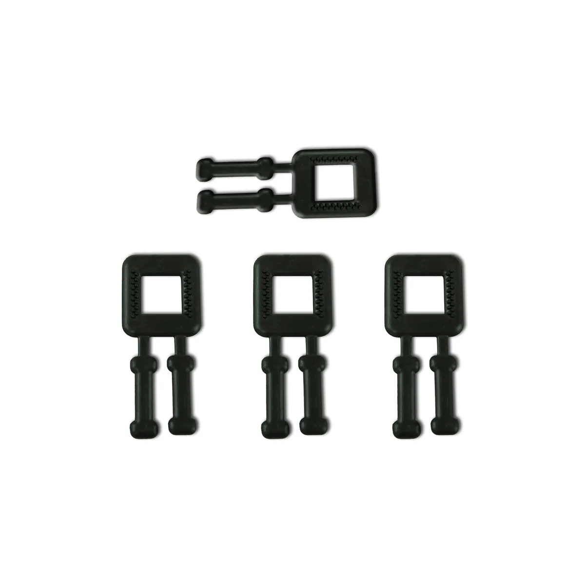 Hebillas de plástico negro para fleje de PP (BUCKLES-4P) de 12 mm