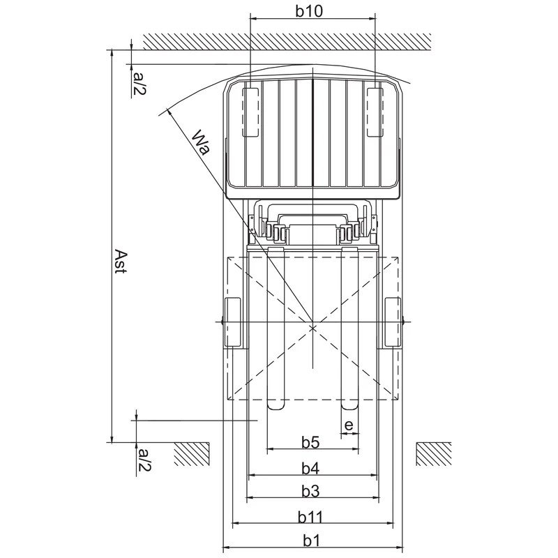 Carretilla retráctil eléctrica REV15SJ con altura de elevación de hasta 6200 mm