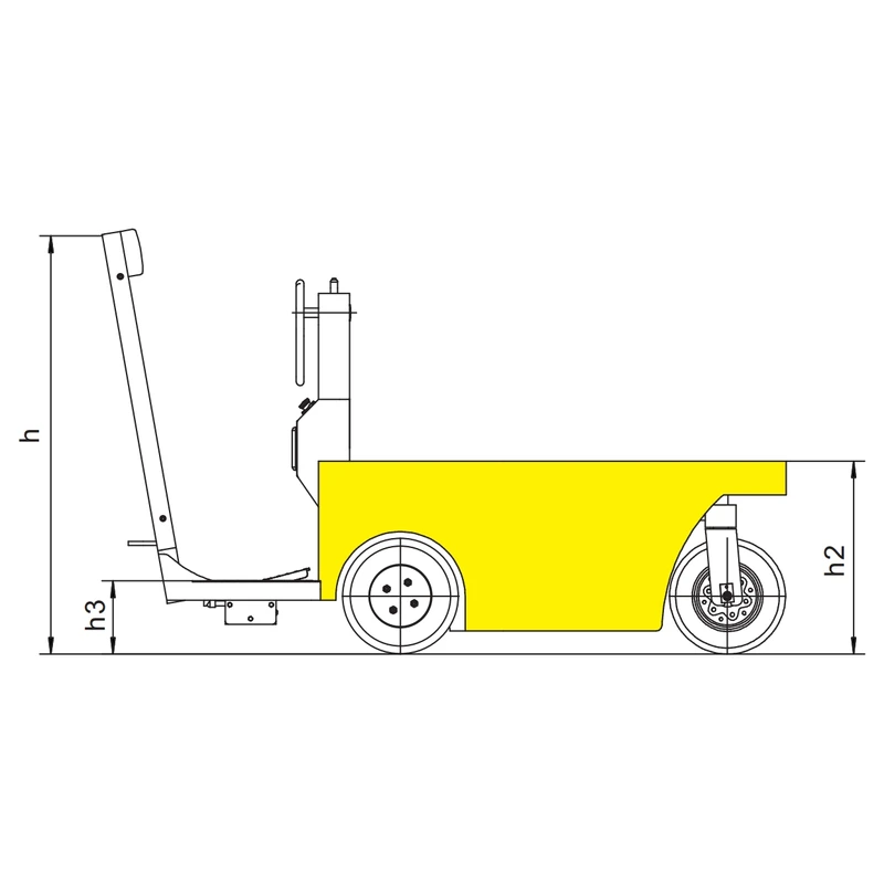 Plataforma de carga del tractor eléctrico de arrastre EKV25